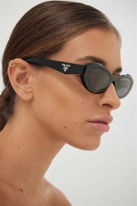 prada pr26zs black oval sunglasses|Prada PR 26ZS M (55 .